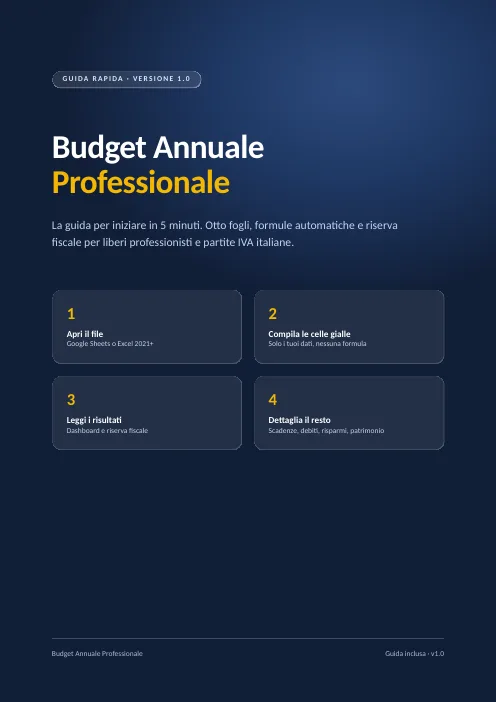 Prima pagina della guida PDF